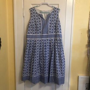 18 W Talbots Plus Size Sleeveless Dress